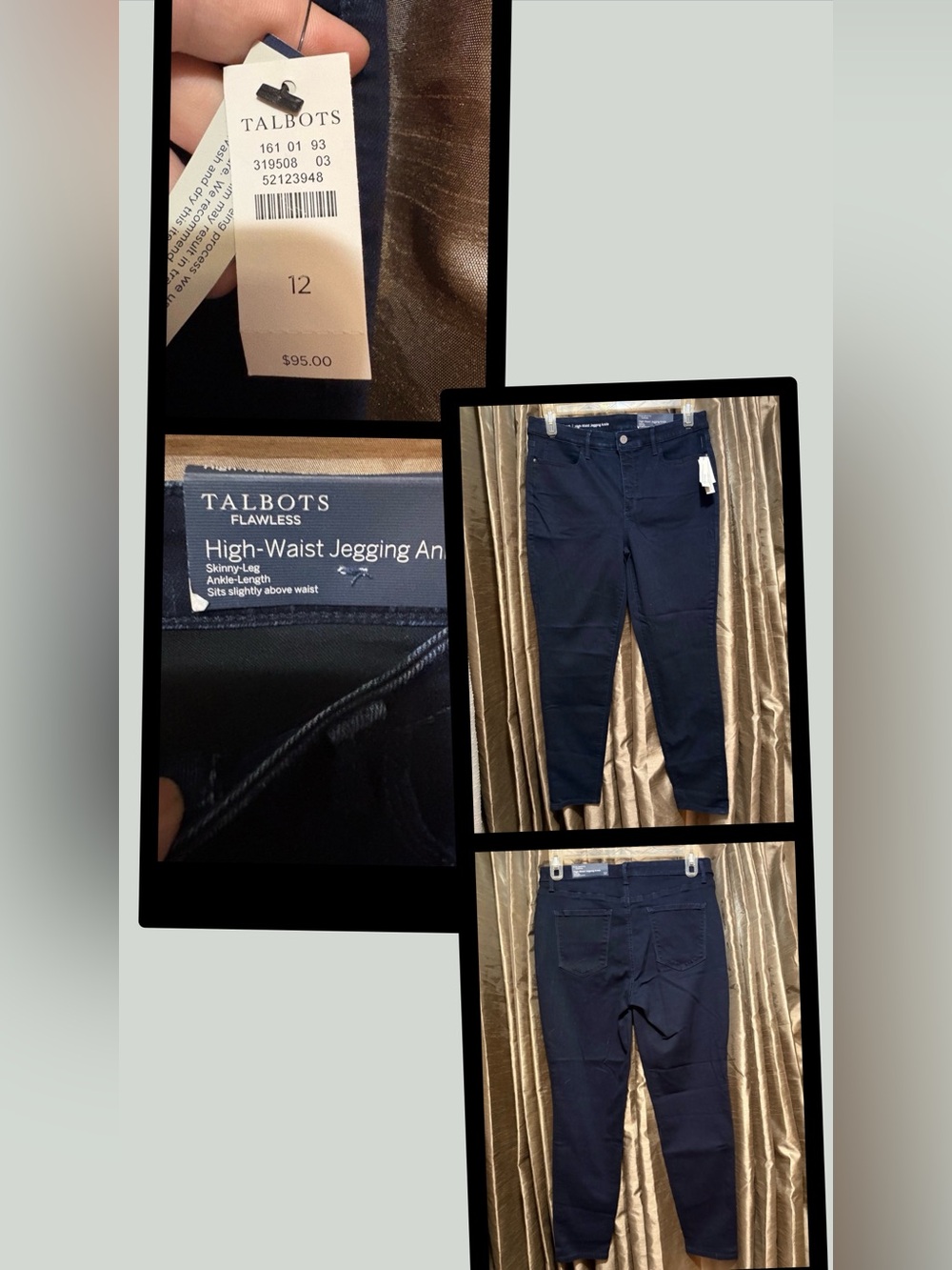 Talbots Navy High-Rise Jeggings Ankle-Length #1932